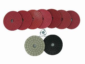 Bright Red Wet Polishing Pads