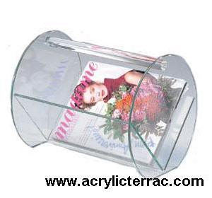 Portable Magazine Rack Acrylic