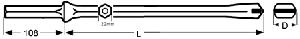 Integral Drill Rods 22mm Diameter 108mm Shank