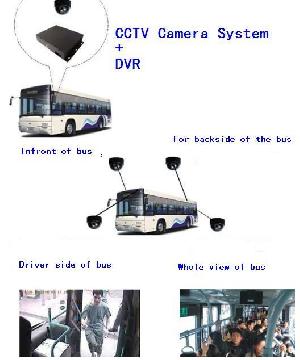 bus dvr cctv camera security system gps station auto announce solution