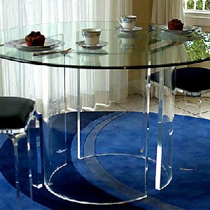 acrylic crescent dining table