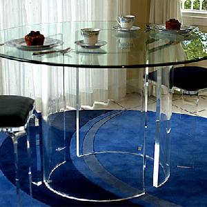 Acrylic Crescent Dining Table