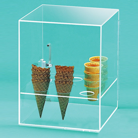 acrylic ice cream cone holder lock