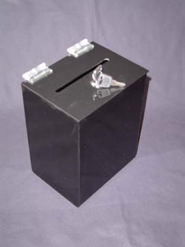 Black Acrylic Ballot Box