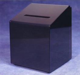 Black Slant Top Ballot Box