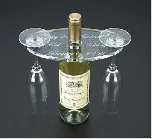 oval acrylic wine glass holder