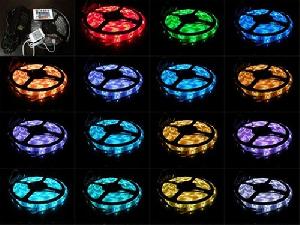 led strip light rgb 5050 smd remote ir controller waterproof 5m 60led metres