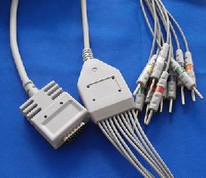 Burdick Ekg Cable, Iec, Db15m Din3.0 Ek10 10 Leads