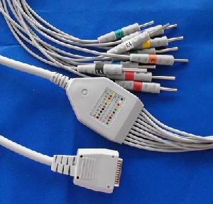shanghai kohden 10 leads ekg cable