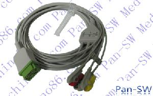 Pansw Ge Marquette Compatible One Piece 3 Lead Ecg Cable With Leadwire