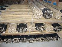 bamboo poles stake stick treated tar coated pvc covered