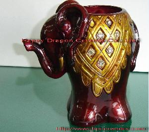 ceramic elephant animal deocrative arts home decoration candle holder