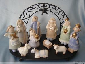 Ceramic Nativity Scene, Sets, Home Deocration, Religious Crafts