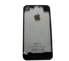 Iphone 4 Transparent Glass Back Cover-transparent With Black And White Chassis