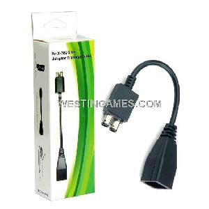 Fat Power Adaptor To Slim Console Transfer Transform Cable For Xbox 360