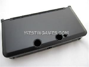 Protective Plastic Case With Aluminum Cover Black For N3ds / 3ds