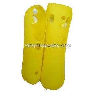 Ps3 Handle Silicone Sleeve Cover Yellow For Playstation 3 Move Control Nude Packs