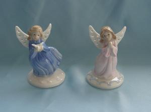 Ceramic Angel Figurines Holding Pigeon Praying, Angel Figurines, Statues, Religious Crafts