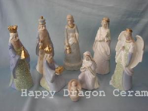 ceramic christmas nativity scene figurines giftwares