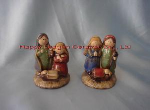 Ceramic Mini Nativity Set, Nativity Scene, Souvenirs, Giftwares, Christian Crafts, Religious Crafts