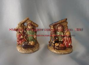 ceramic nativity figurines scene religious crafts christmas giftware home decoration