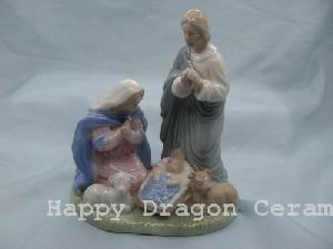 Ceramic Nativity Sets, Nativity Scene, Holy Family, Ceramic Religious Figurines, Christmas Decoratio