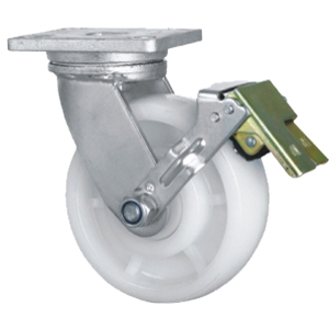 Heavy Duty Nylon Caster With Wheel Face Brake