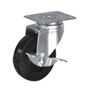 Swivel Nylon Caster Wheel With Side Brake