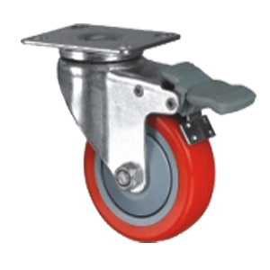 Swivel Pu Caster Wheel With Brake