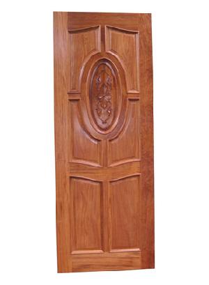 Solid Entrance Door 890x2050mm Yellow Balau Wood Pu Finishing