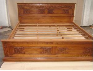 Teak Bed Majapahit Carved
