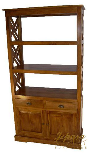 Teak Display Cabinet Bookcase