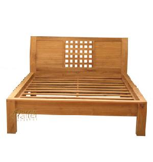 Teak Minimalist Bed