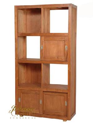 Teak Minimalist Bookcase Display Cabinet