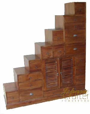 teal ladder cabinet