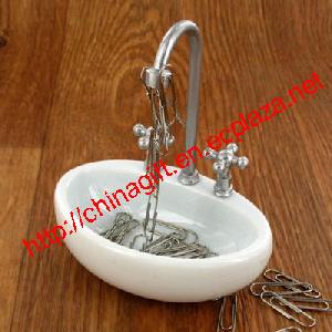 Kitchen Sink Paper Clip Holder