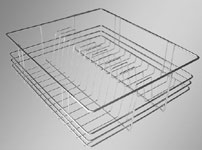 wire mesh basket supermarket commercial