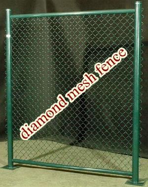 Plastic Sprayed Chain Link Mesh, Cyclone Fence