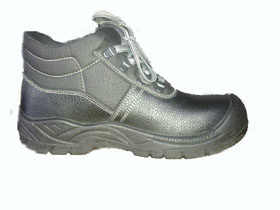 Black Safety Industrial Shoes With Steel Toe Cap