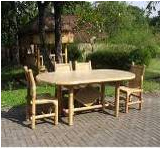 Dinning Set Ellipse From Bamboo