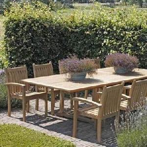 Teak Garden Furniture Indonesia Stacking Chair Rectangular Extension Table