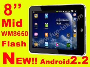 8 google android2 2 wm8650 mid tablet pc capacitive touch screen wifi 3g app apad epad