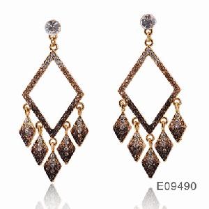 Alloy And Swarovski Stone Earring