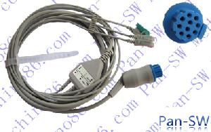 Datex-ohmeda Una De Tres Piezas De Cable Ecg Con Derivaciones