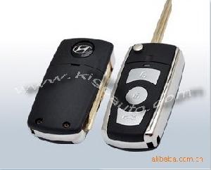 hyundai 3button flip shell chrome