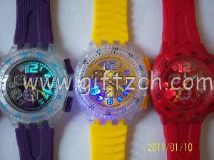 Flash Shiny Led Watch Ss001 -7 Colos Changing