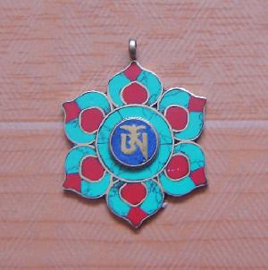 tibetan om symbol pendant