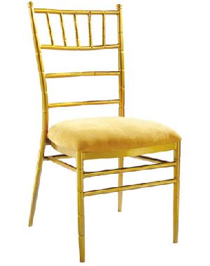 Stackable Chiavari Dinning Chair, Hotel Banquet Wedding Seat, Metal Furniture