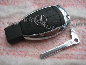 Mercedes 3 Button Chrome Key