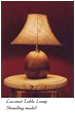 Coconut Table Lamp Standing